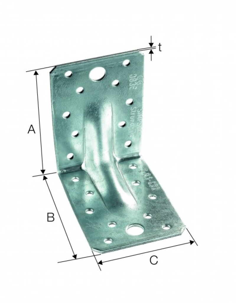 Ribbed angle bracket 105mm (SIMPSON)