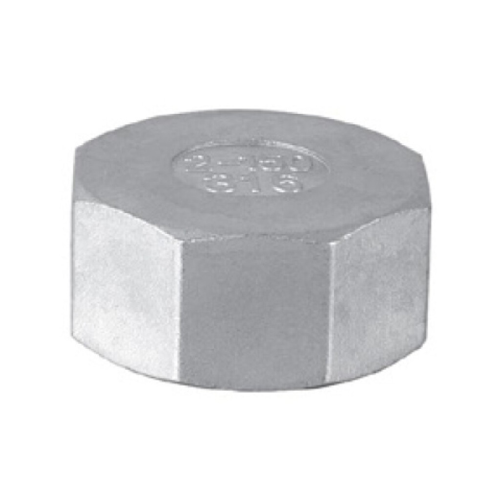 Hexagon cap  1 1/2" stainless steel A4
