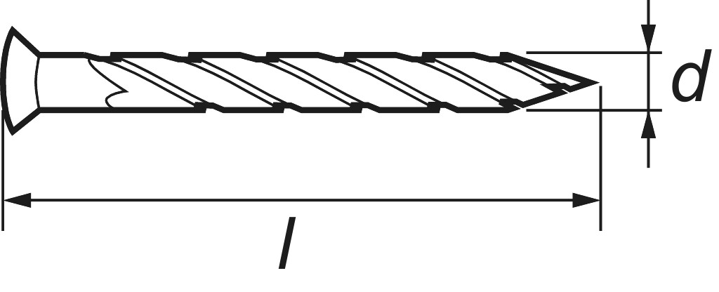 Schraubnägel   3,4 x  40 verzinkt