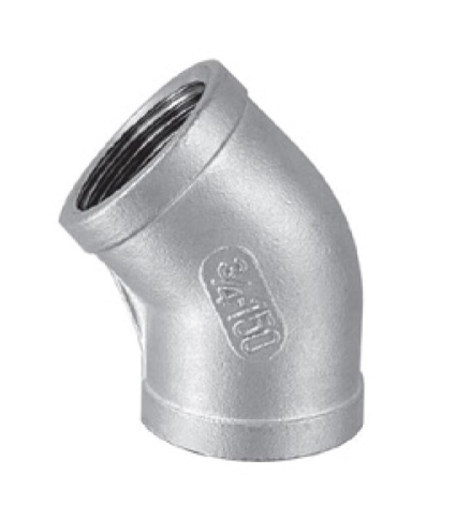 Winkel  45 Grad    1/2" Edelstahl  A4 , i/i-Gewinde