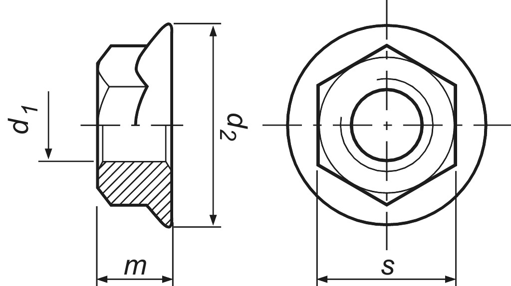 DIN 6923 M  4  A2 mit Sperrverzahnung