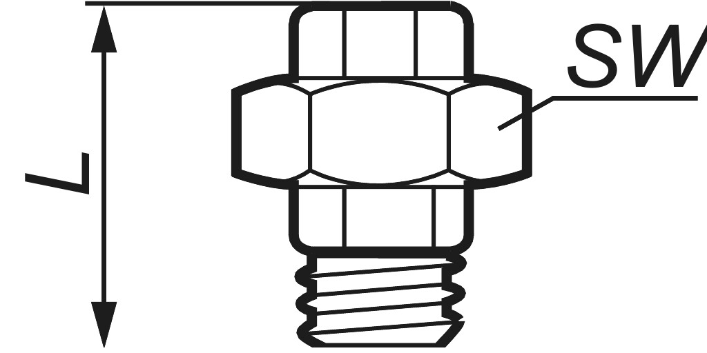 Verschraubung kon. d. I/A    1/4" Edelstahl  A4
