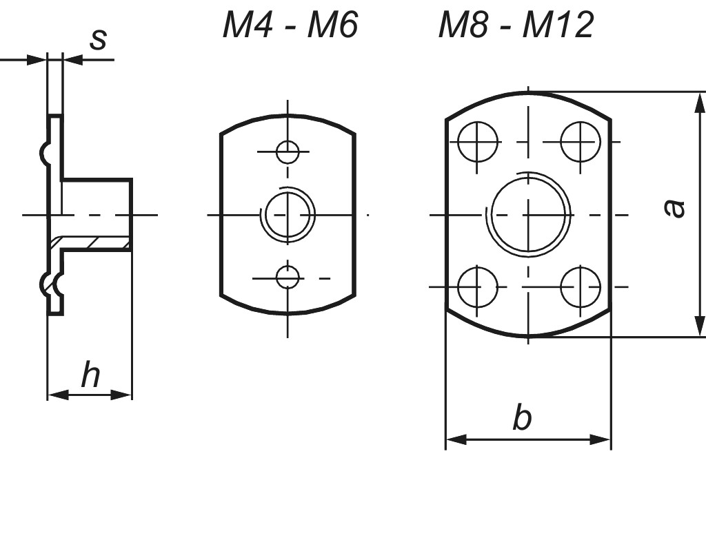 L-welding-on nut AM  8 x 11 steel plain