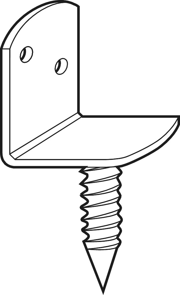Flechtzaunbeschlag L-Form 30 rostfrei A2