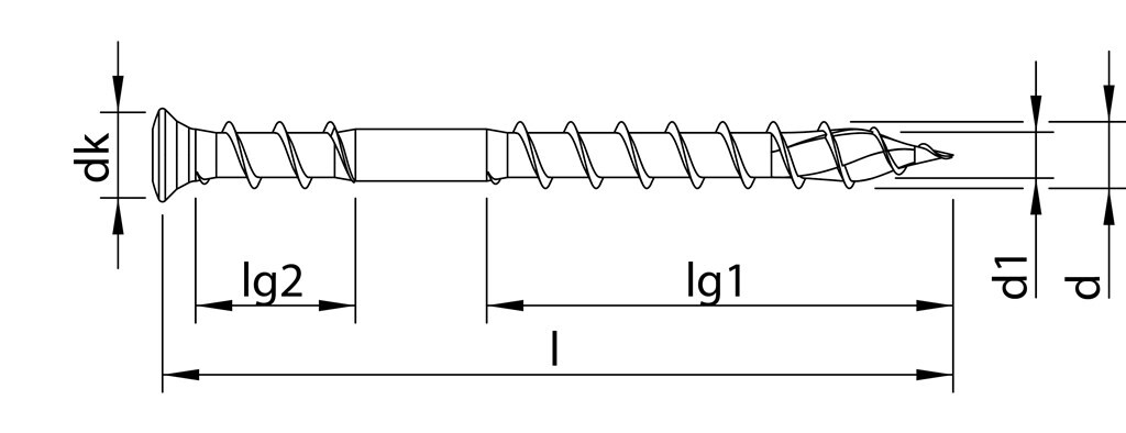 HECO-TOPIX 5 x 60 I-star A2 TX 20 LIKO terrace decking screw w. UK Thread.