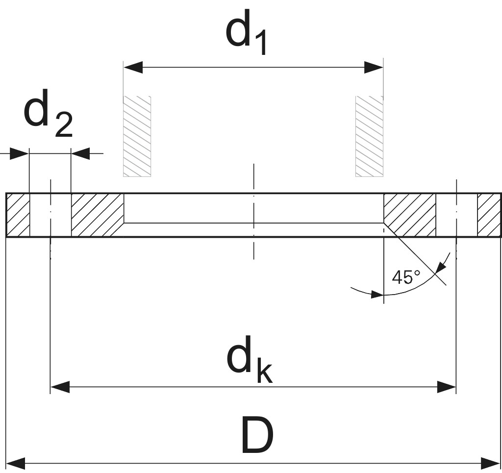 DIN 2656  F DN  65/  76,1  RSt37-2 not fixed flange, PN 40