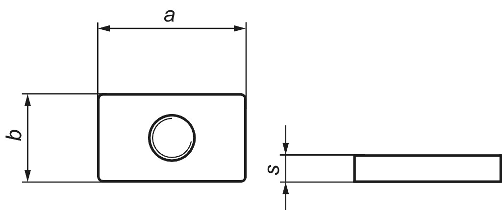 Halfen threaded plates  50/30  M 12 zinc-plated