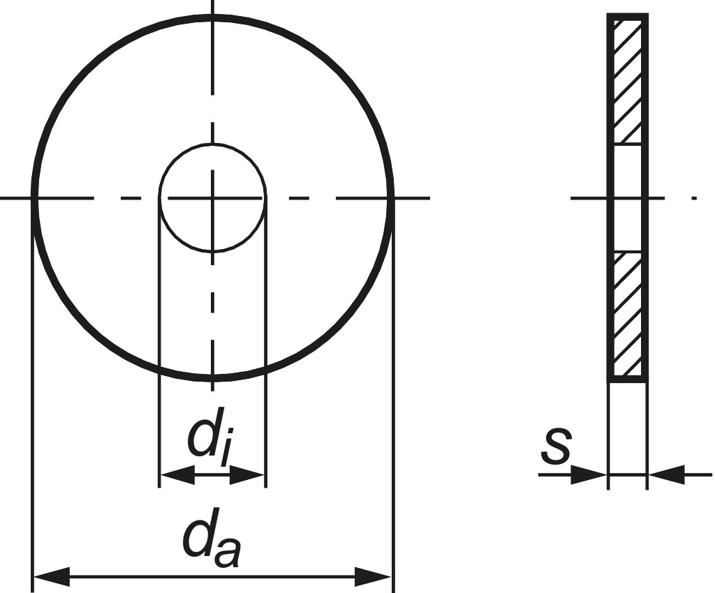 Karosseriescheiben A 10,5x 30 x1,5 A2