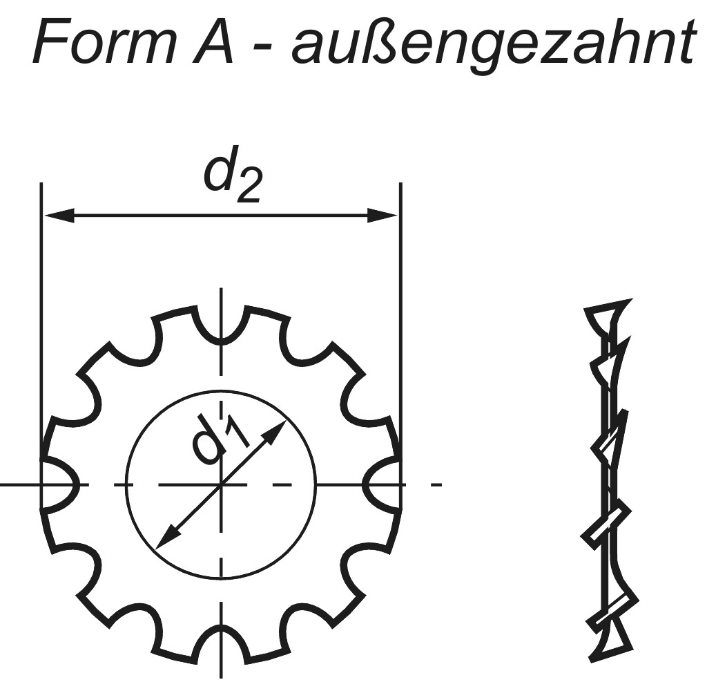 DIN 6797 A 13,2 Fdst verzinkt