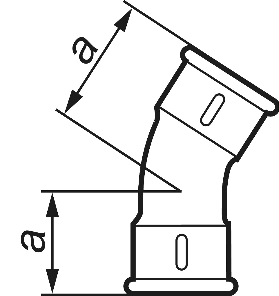 GF  51  Bogen 1 1/2" verzinkt