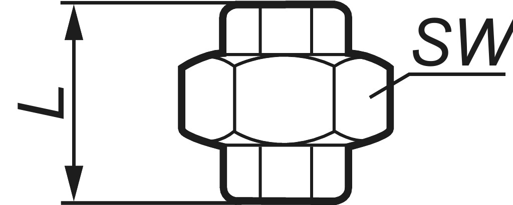 Union flat seat 1    " stainless steel A4