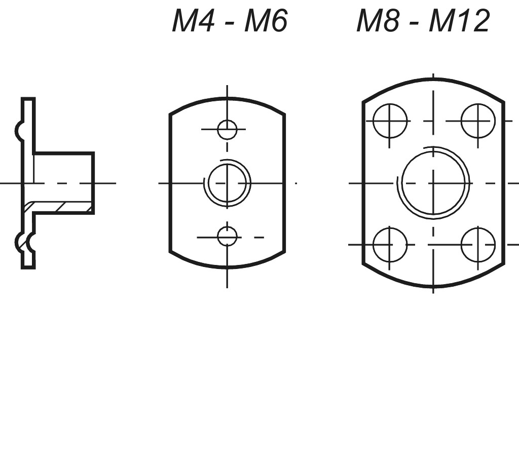 L-welding-on nut AM  8 x 11 steel plain