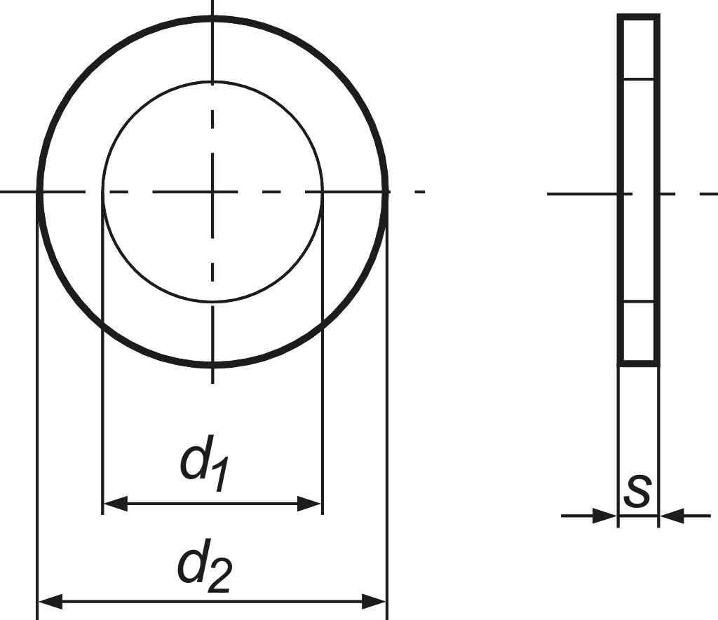 DIN 7603  A  45   x 52   x 2,0  Cu