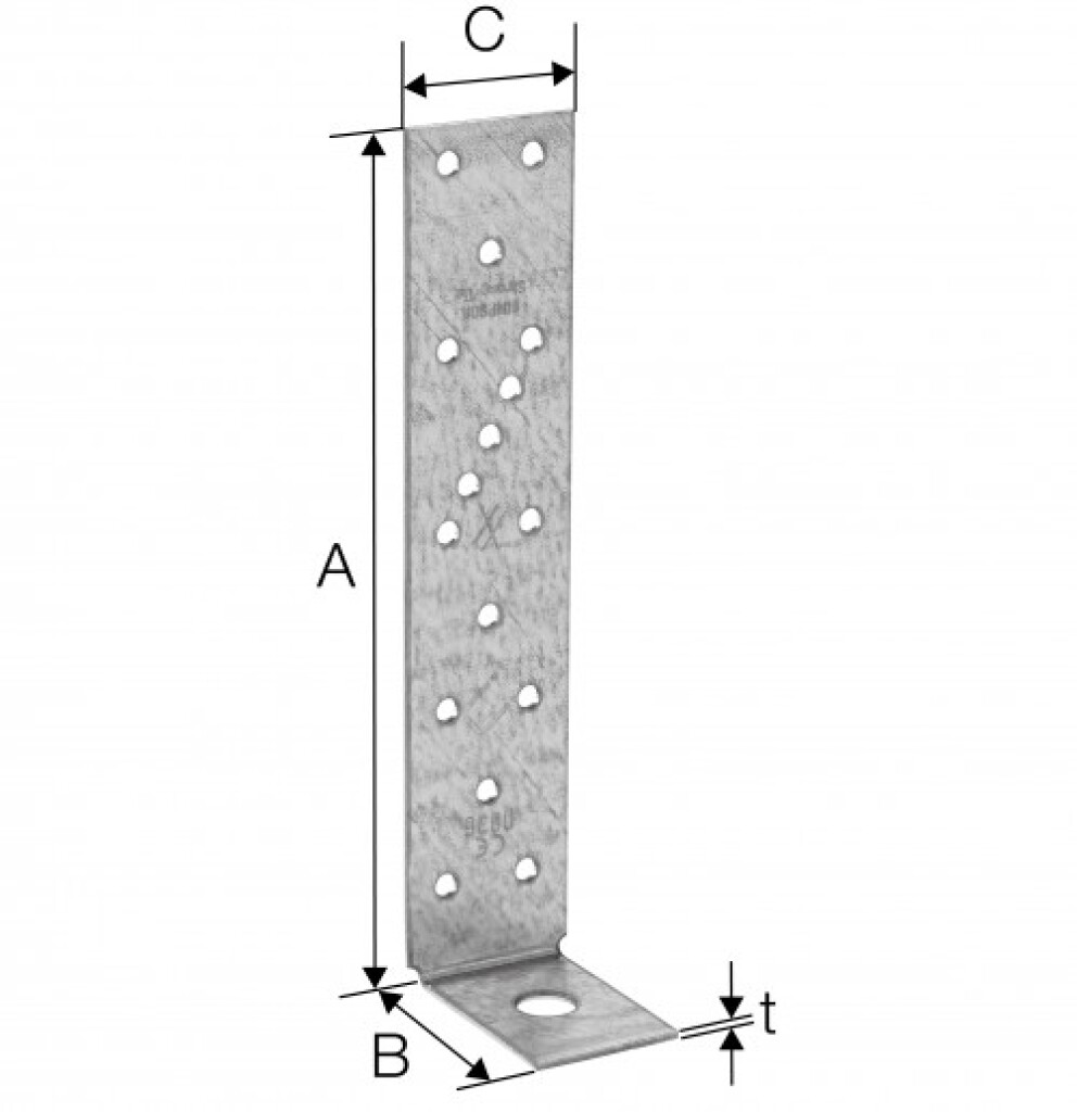 Angle bracket 290 x 50 x 2,0 x 40