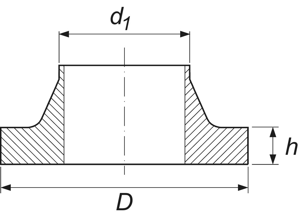 DIN 2673  B DN 200/ 219,1 RSt37-2  welding shaft collar,PN 10
