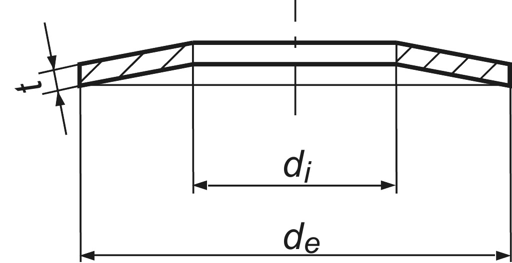 DIN 2093 112   x 57,0 x 6,0  A Fdst