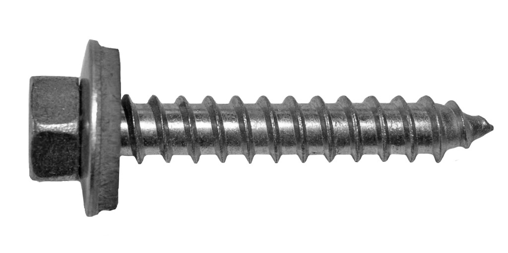 Facade building screws A 6,5 x  45 A2 w. neoprene sealing disk 16mm