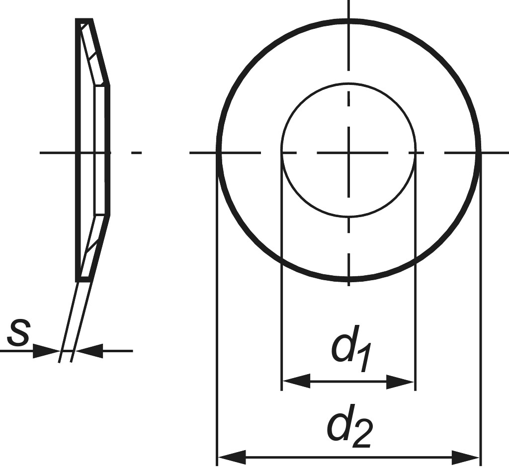 DIN 6796  20  21   x 45 x 5,0 Fdst