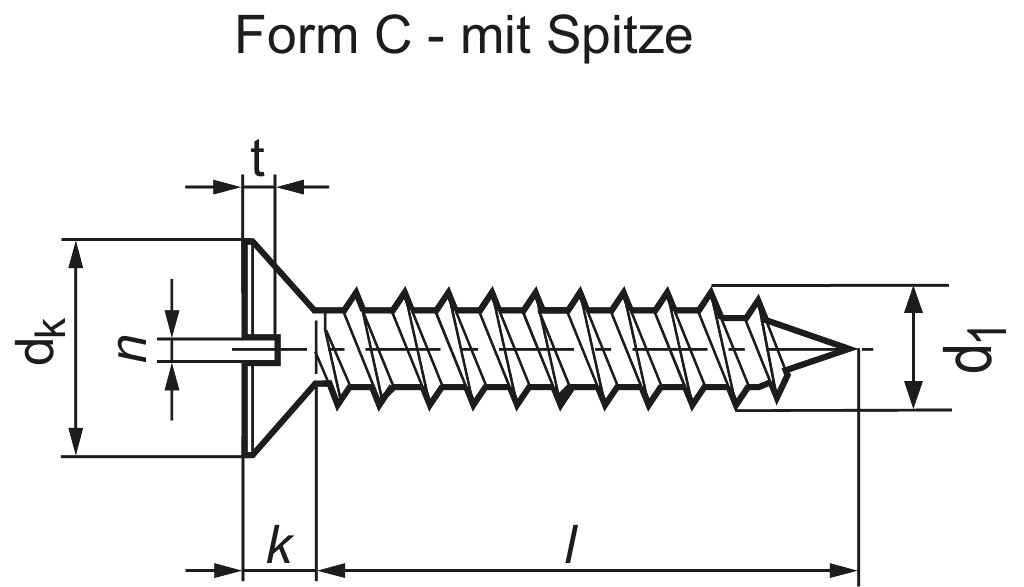 DIN 7972 St 3,5 x 13   C verzinkt