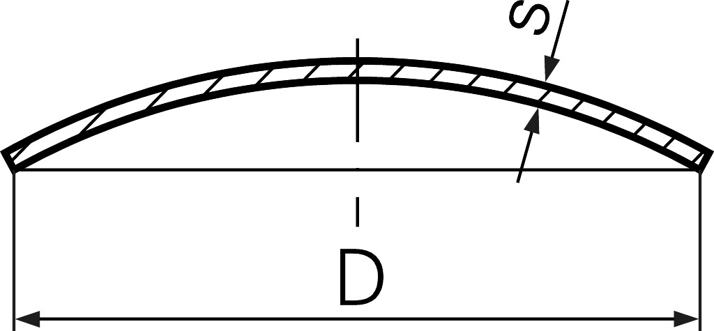 Gewölbter Rohrboden   60,3 x 3