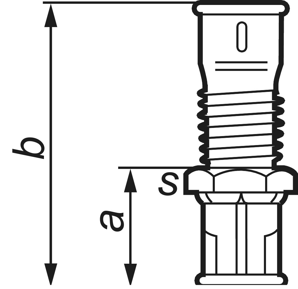 GF  537  longscrew   3/4" zinc-plated, complete