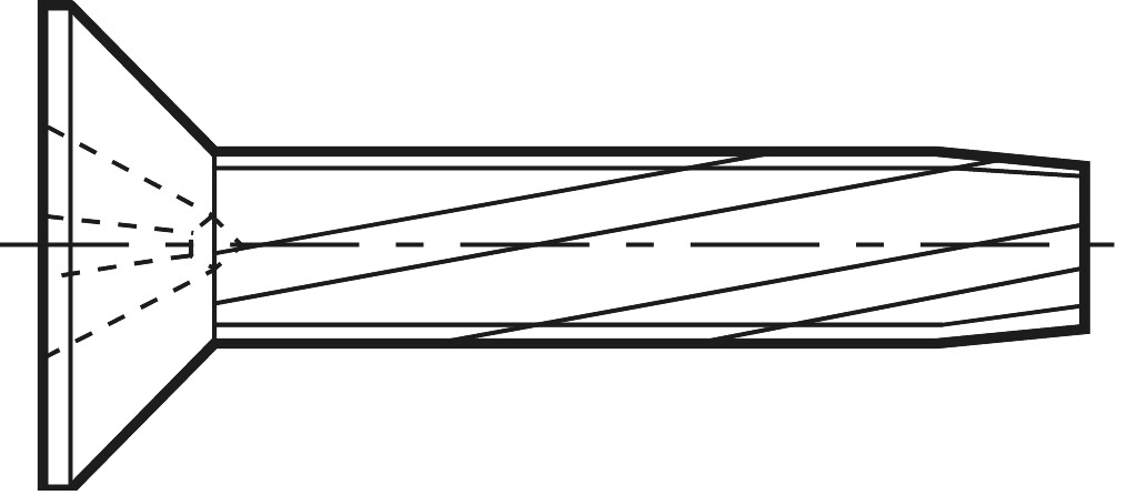 DIN 7516 DE M 6 x 35 steel (head according to DIN 965) | Steel | plain ...